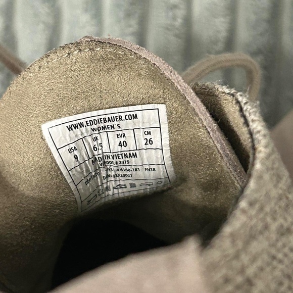 EDDIE BAUER Grey-Taupe Oxfords W BOX - Picture 5 of 8